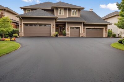 Clean asphalt driveway