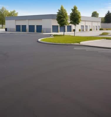 Real small clean asphalt parking lot